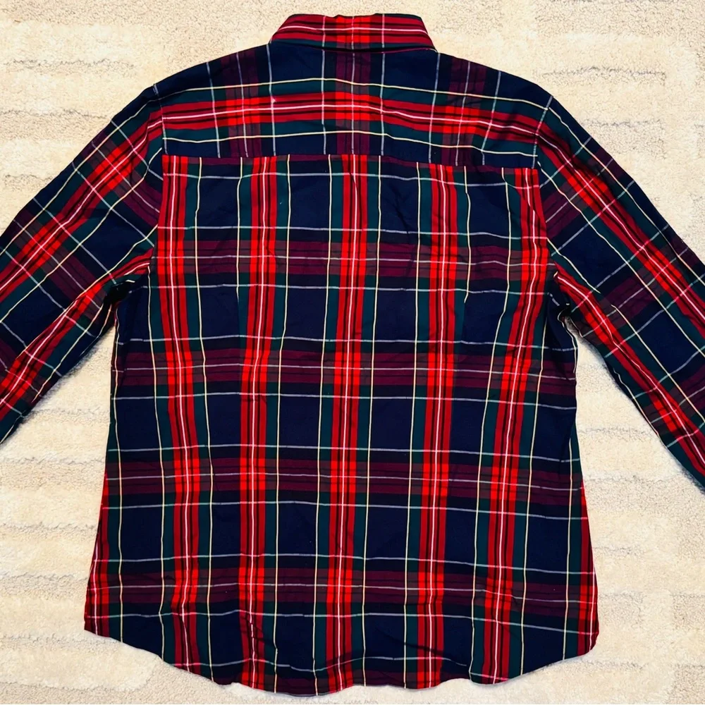 J. Crew Women’s Red and Navy Plaid Shirt - Picture 4 of 8